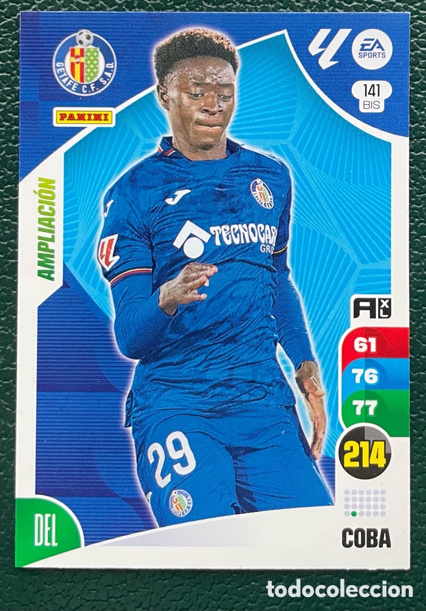 Cromos de f&uacute;tbol: 141 BIS COBA GETAFE CF AMPLIACION FICHAS ALBUM ADRENALYN XL 2024 2025 24 25