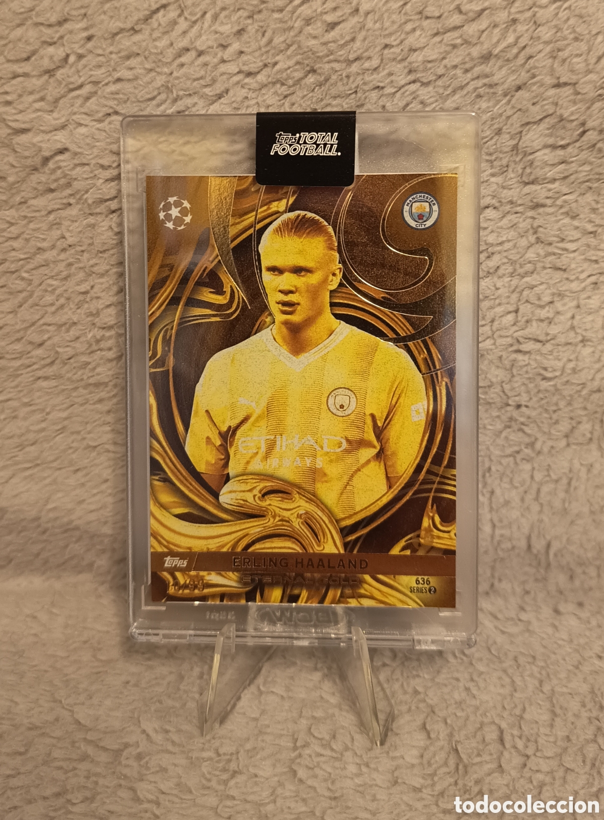 Cromos de F&uacute;tbol: Haaland numerada /99 eternal gold topps total football