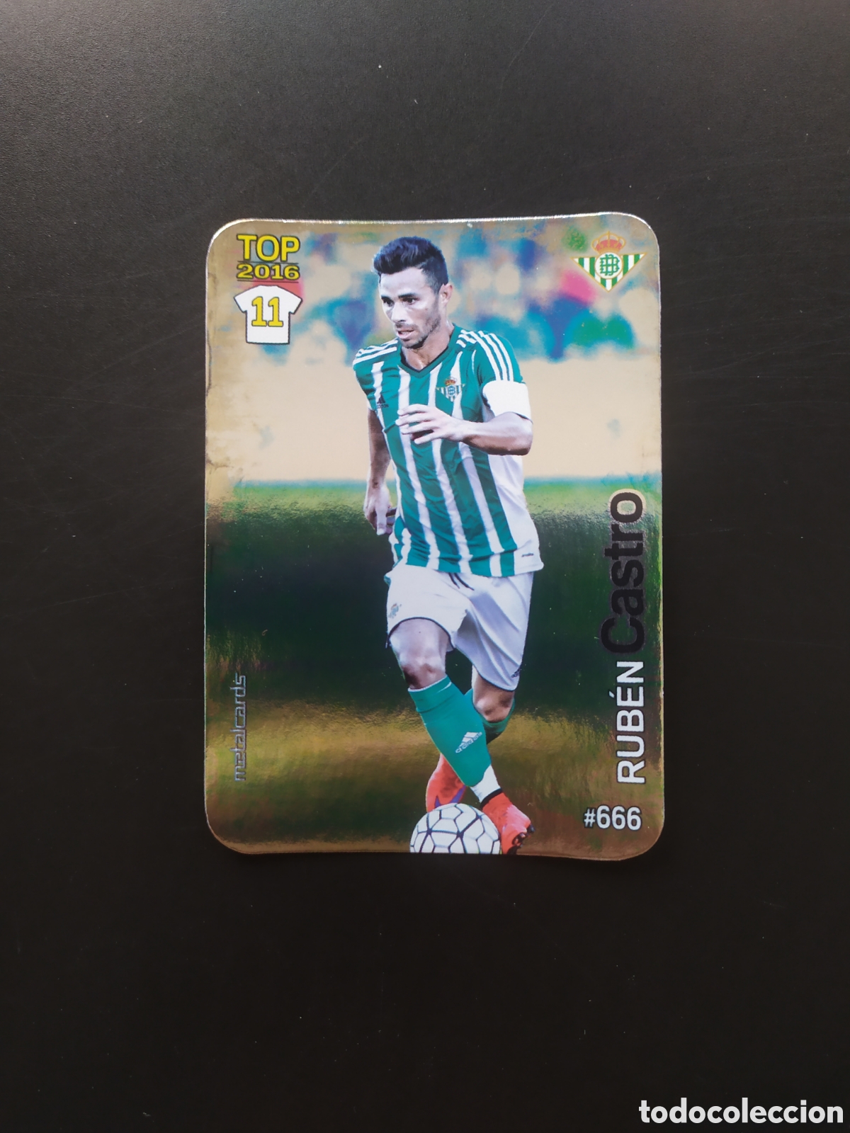Cromos de f&uacute;tbol: Mundicromo fichas Liga 2015 2016 15 16 Rub&eacute;n Castro brillo liso n&deg; 666 Real Betis
