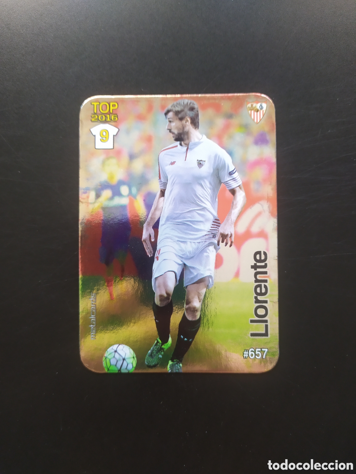 Cromos de f&uacute;tbol: Mundicromo fichas Liga 2015 2016 15 16 Llorente brillo liso n&deg; 657 Sevilla