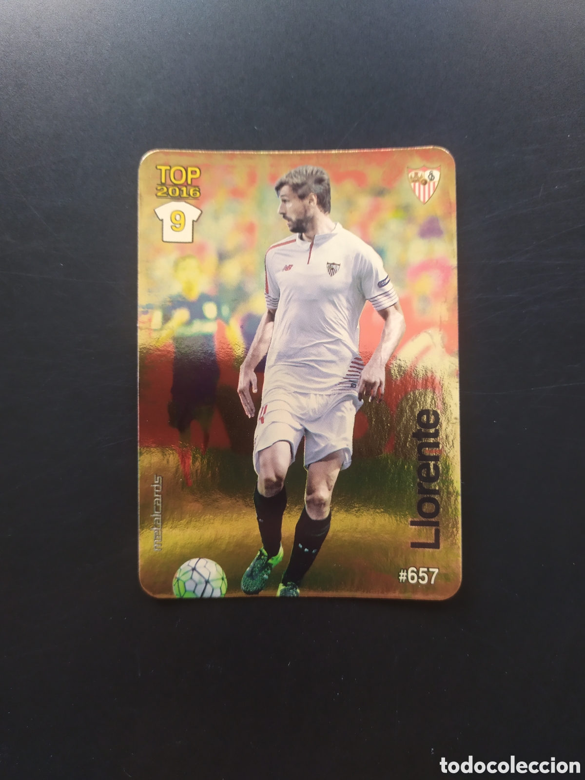 Football Stickers: Mundicromo fichas Liga 2015 2016 15 16 Llorente brillo dorado n&deg; 657 Sevilla