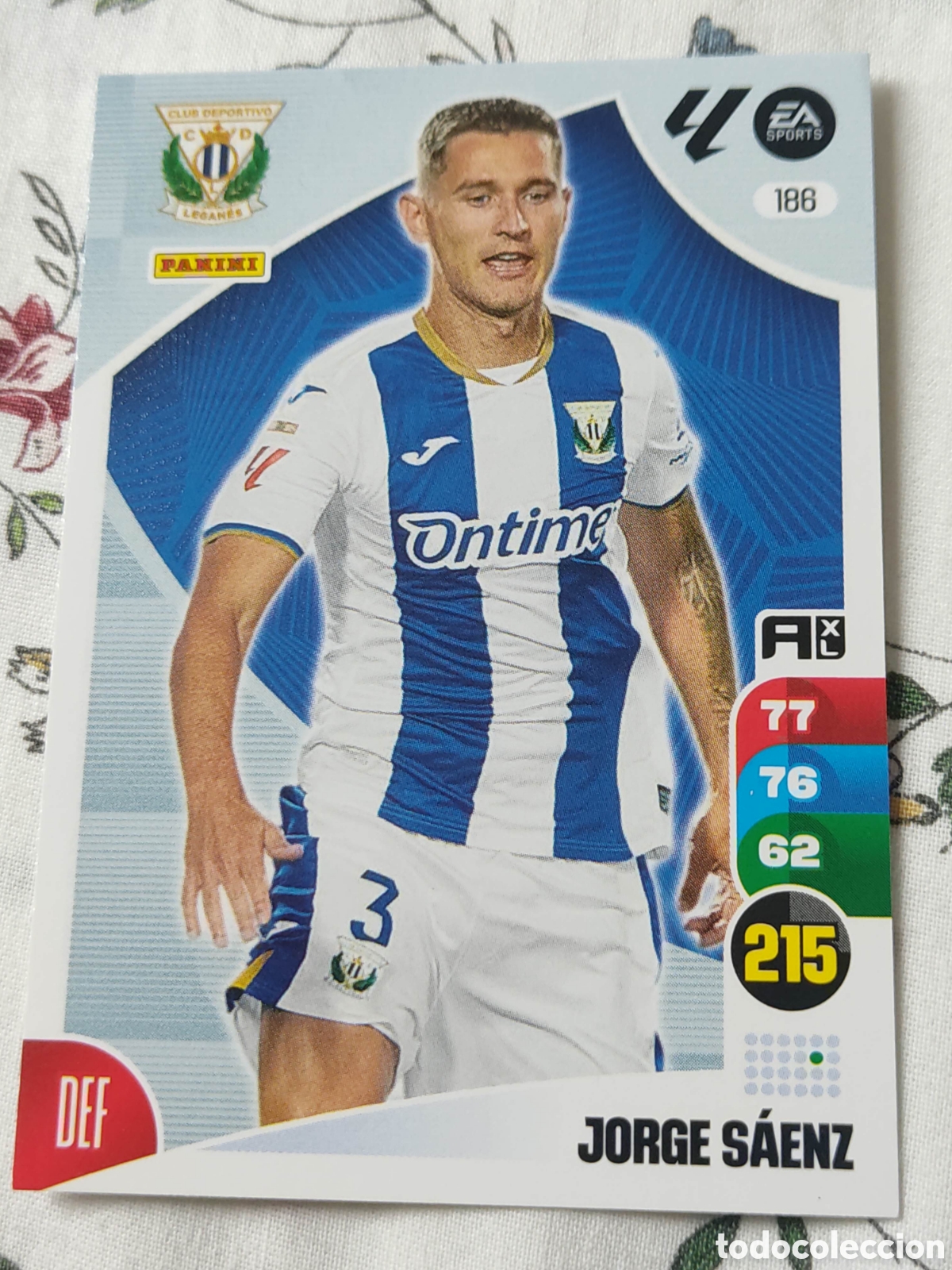 Fu&szlig;ball-Sticker: CROMO DE FUTBOL NUMERO 186 JORGE SAENZ LEGANES LIGA 2024 2025 ADRENALYN XL PANINI !