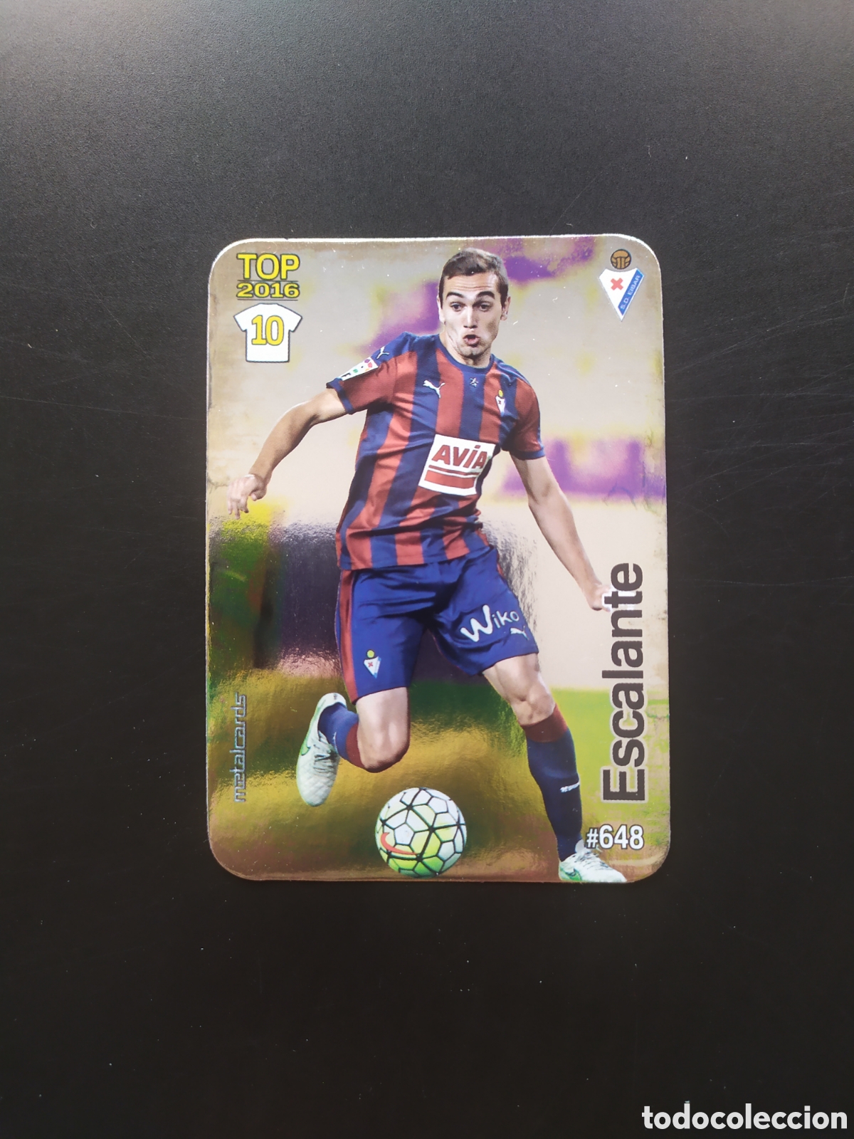Cromos de f&uacute;tbol: Mundicromo fichas Liga 2015 2016 15 16 Escalante brillo liso n&deg; 648 Eibar