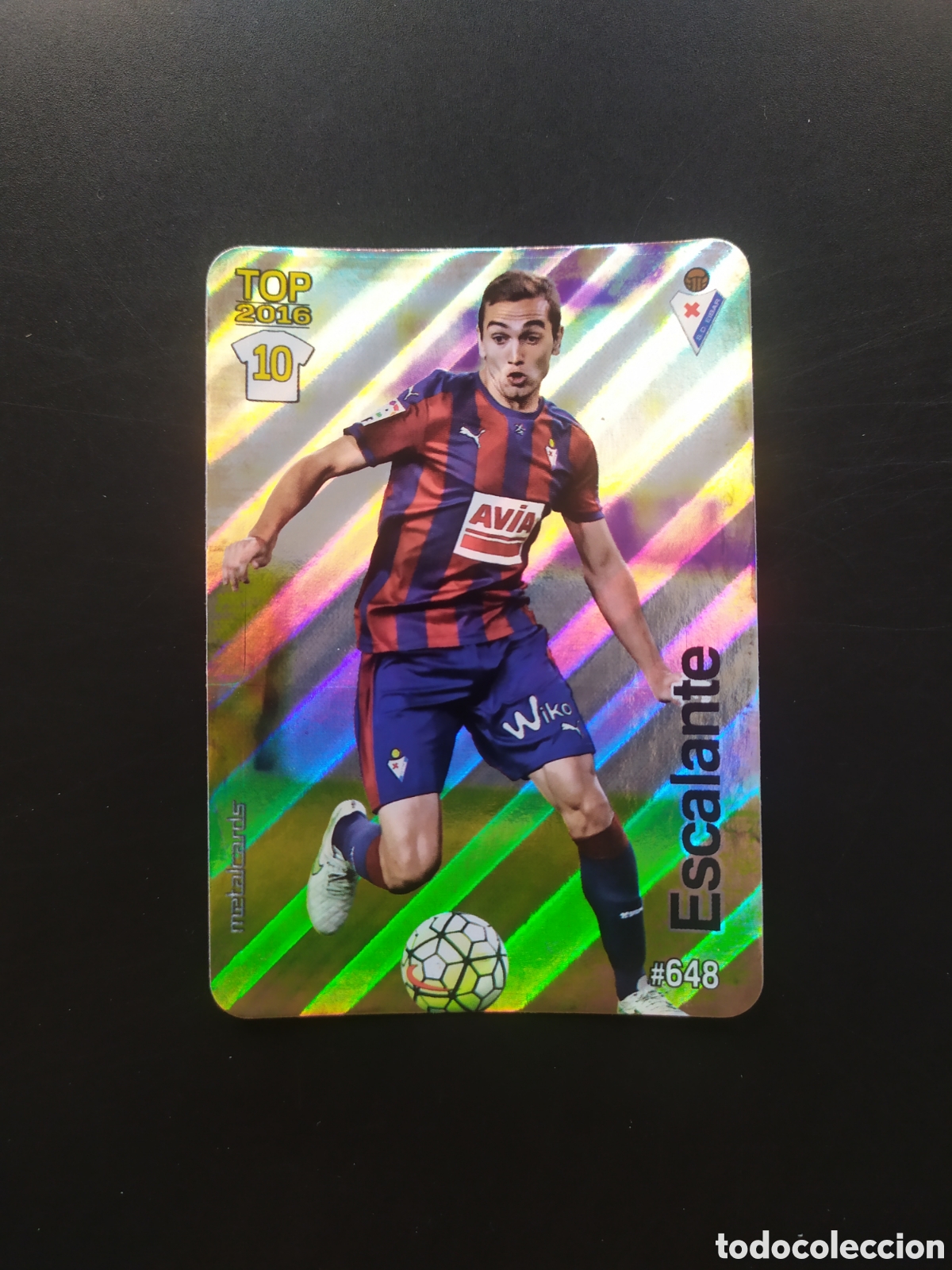 Football Stickers: Mundicromo fichas Liga 2015 2016 15 16 Escalante brillo rayas n&deg; 648 Eibar