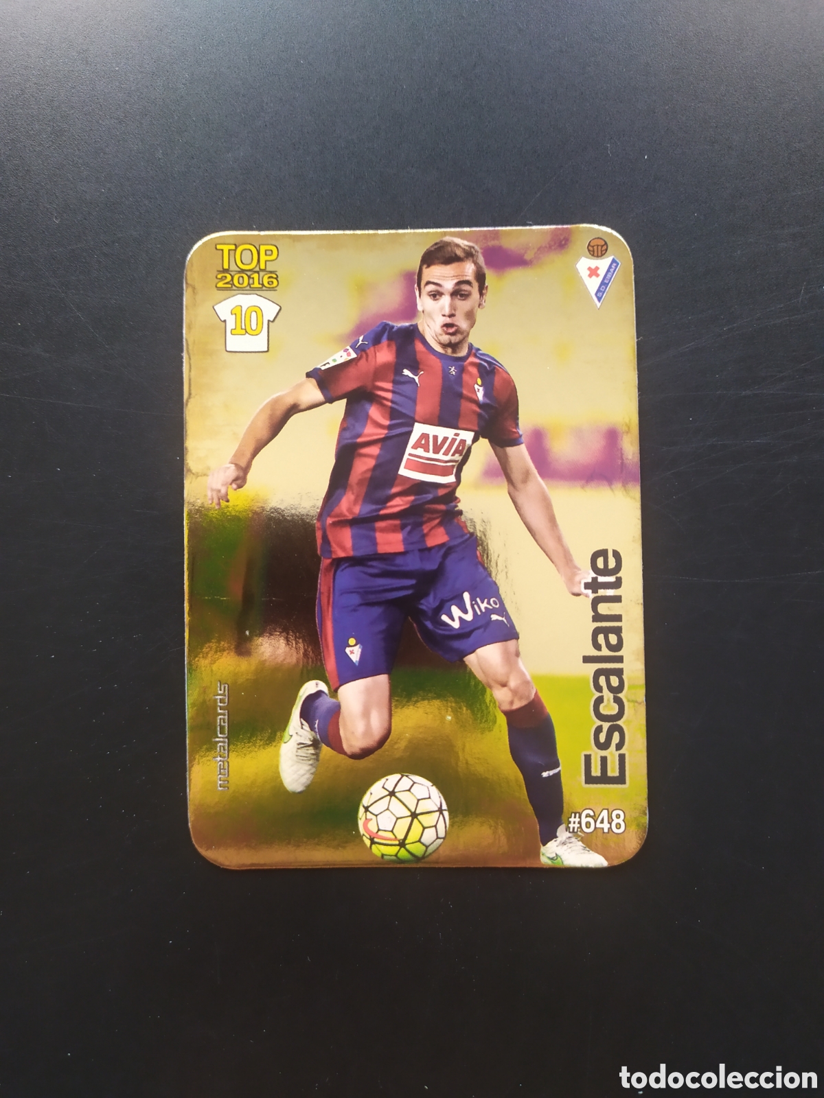 Cromos de Futebol: Mundicromo fichas Liga 2015 2016 15 16 Escalante brillo dorado n&deg; 648 Eibar