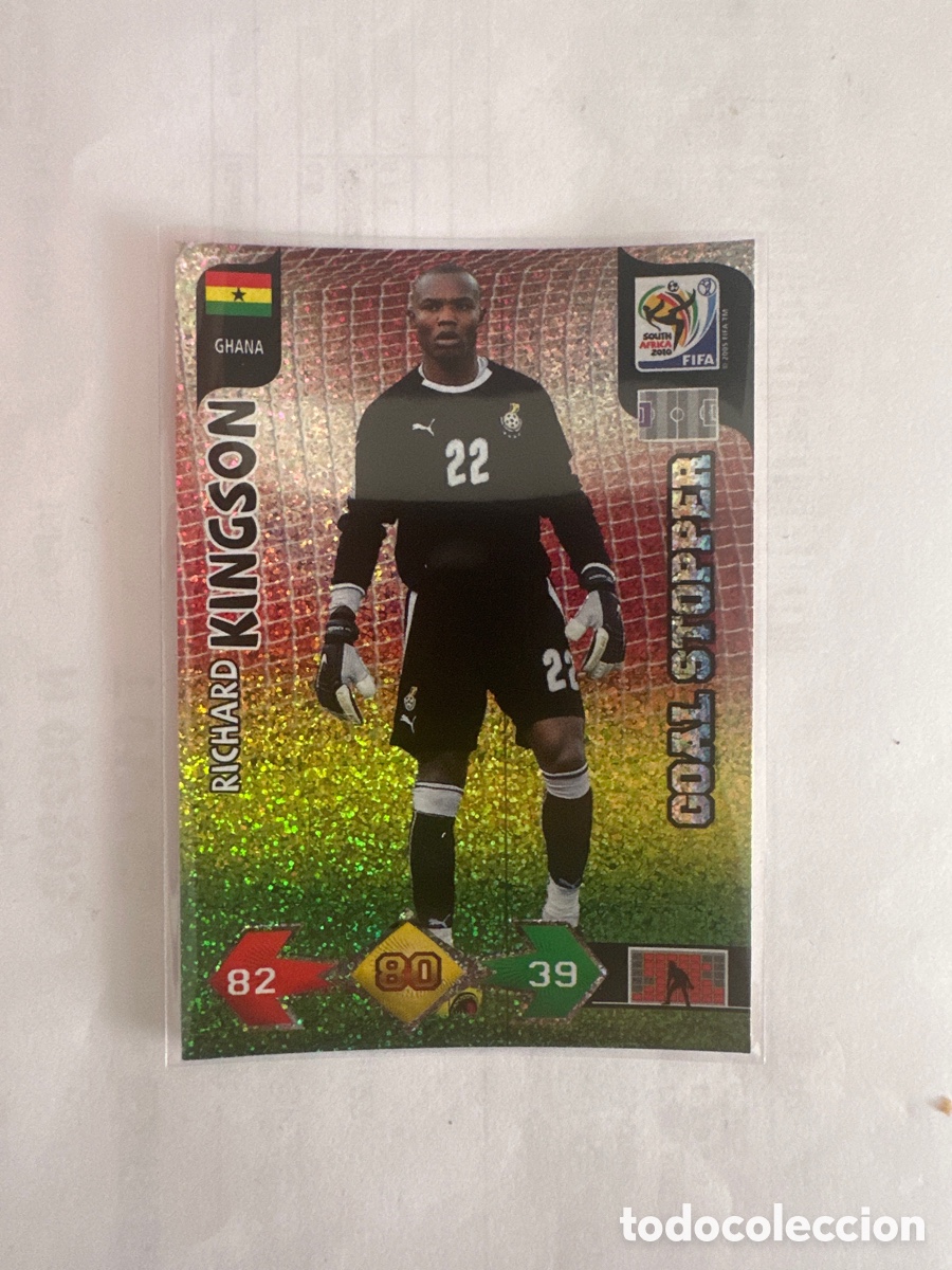 Fu&szlig;ball-Sticker: KINGSON GHANA GOAL STOPPER ADRENALYN MUNDIAL SUD&Aacute;FRICA 2010 SOUTH AFRICA