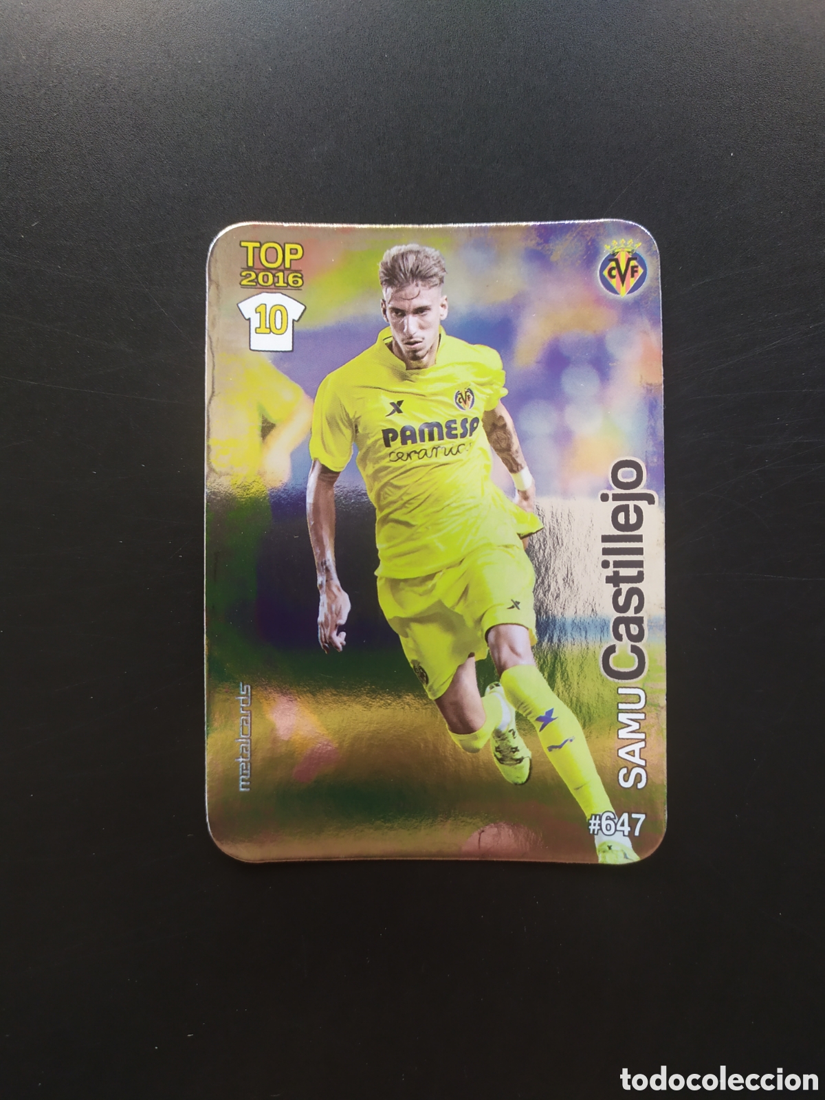 Football Stickers: Mundicromo fichas Liga 2015 2016 15 16 Samu Castillejo brillo liso n&deg; 647 Villarreal