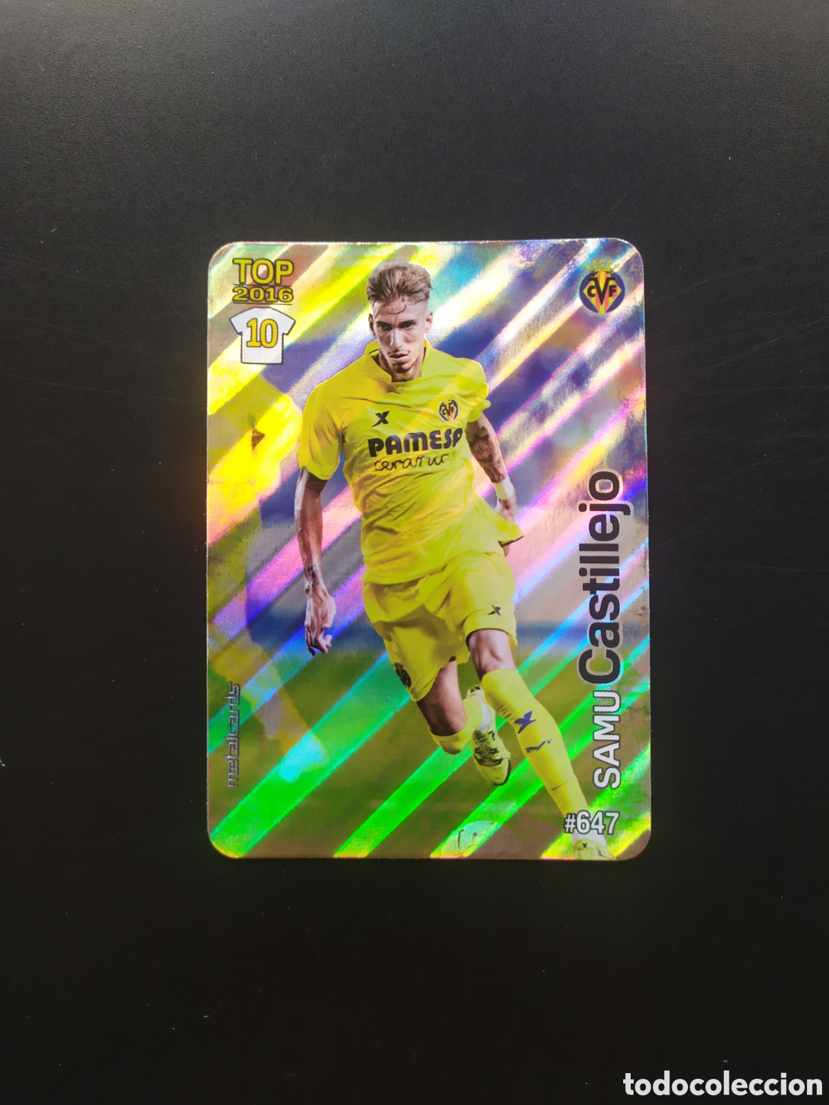Cromos de Futebol: Mundicromo fichas Liga 2015 2016 15 16 Samu Castillejo brillo rayas n&deg; 647 Villarreal