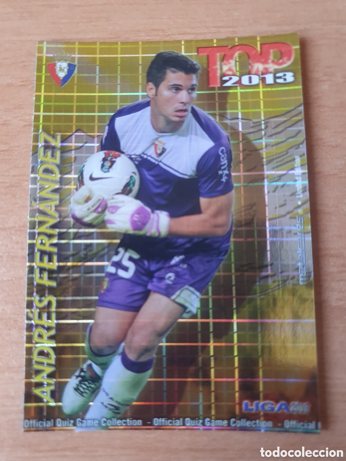Cromos de f&uacute;tbol: MUNDICROMO 2012 2013 545 ANDRES FERNANDEZ OSASUNA TOP CUADROS