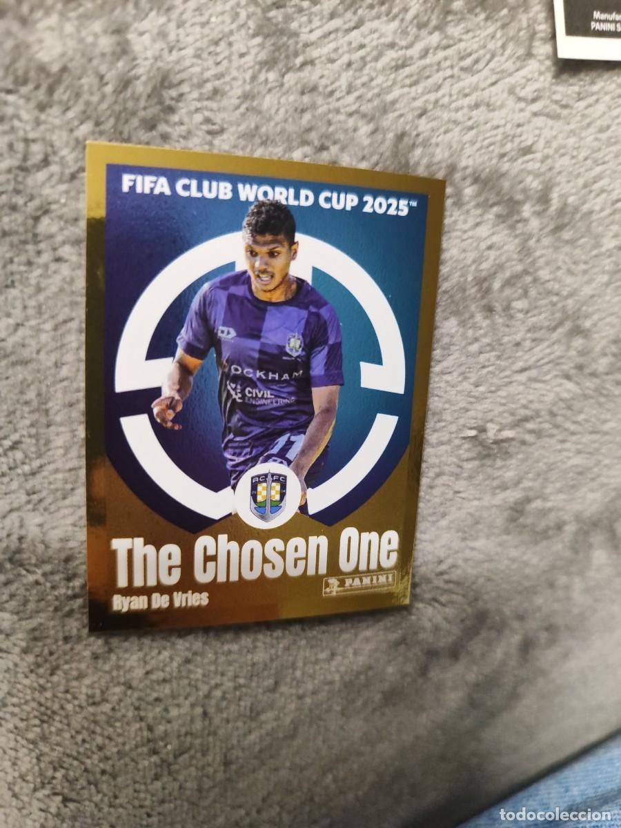 Cartes &agrave; collectionner de Football: 151 WORLD CUP 2025 FIFA RYAN DE VRIES THE CHOSEN ONE AUCKLAND CITY FC PANINI MUNDIAL CLUBES 25 STICK