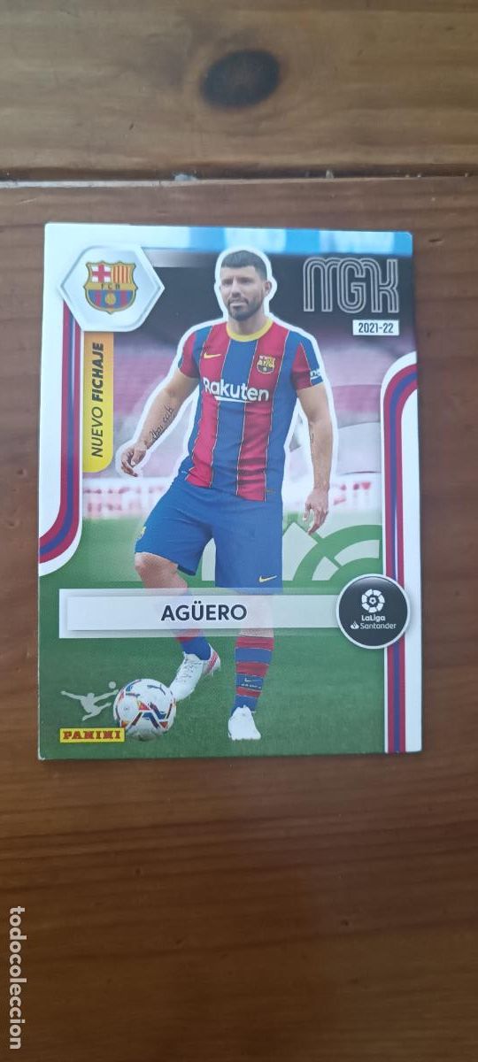 Cromos de F&uacute;tbol: Megacracks MGK 21 22 Ag&uuml;ero, Barcelona n&deg; 435 - Nuevo Fichaje
