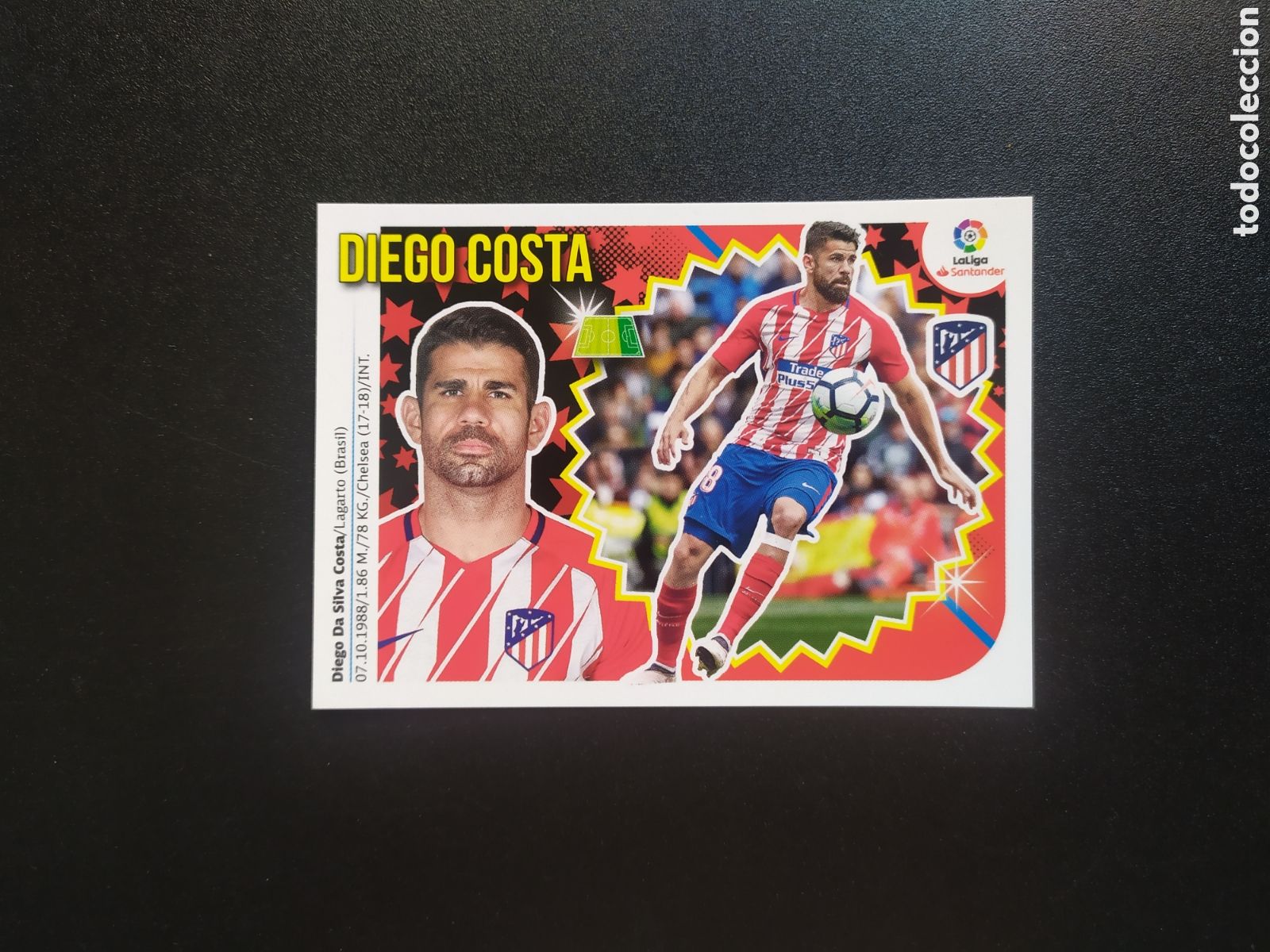 Cromos de F&uacute;tbol: Liga este 2018 2019 18 19 panini Diego Costa n&ordm; 16 Atl&eacute;tico Madrid