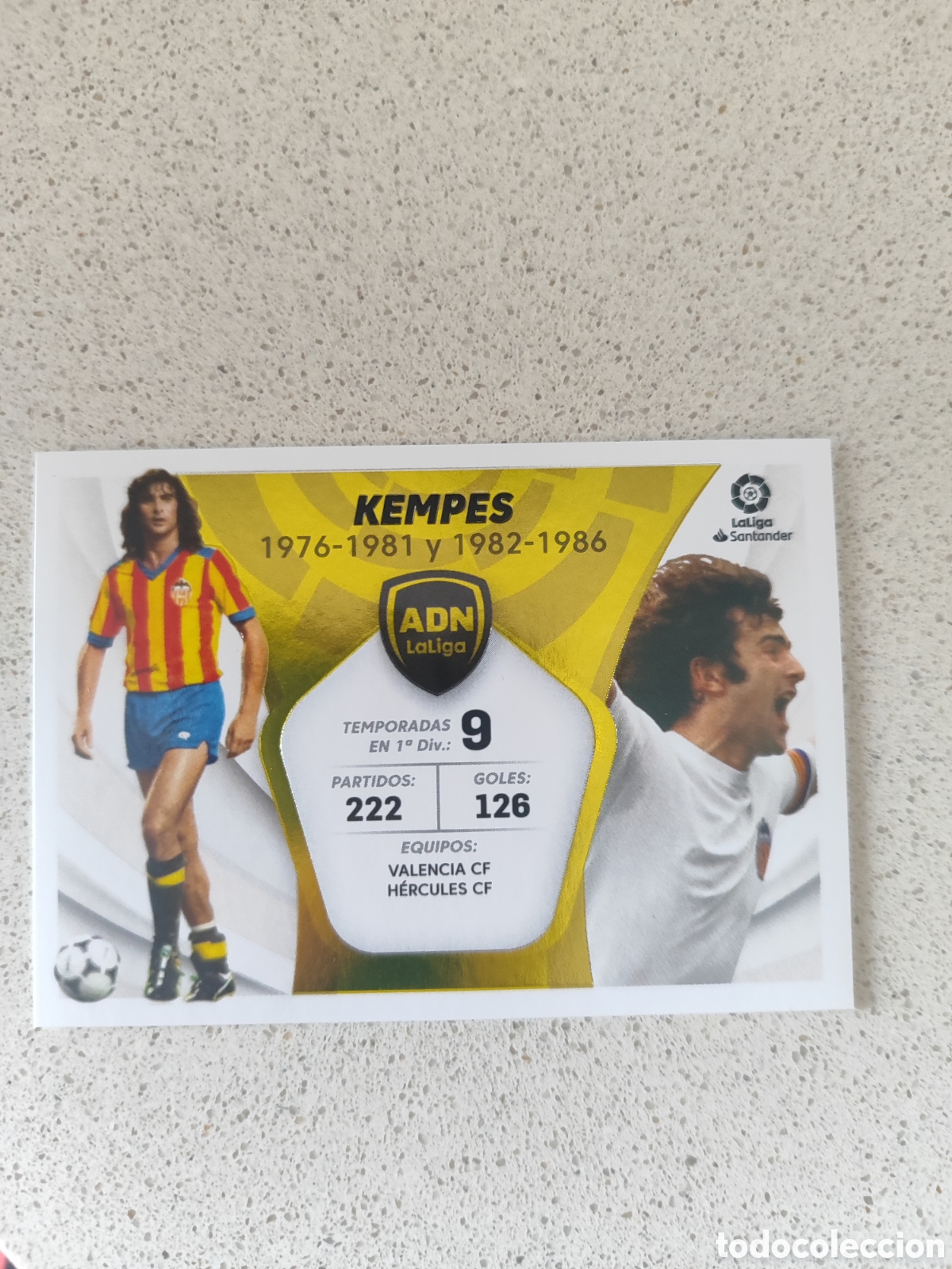 Cromos de f&uacute;tbol: CROMO N&Uacute;MERO 17 ADN LA LIGA KEMPES VALENCIA CF LIGA ESTE 21/22