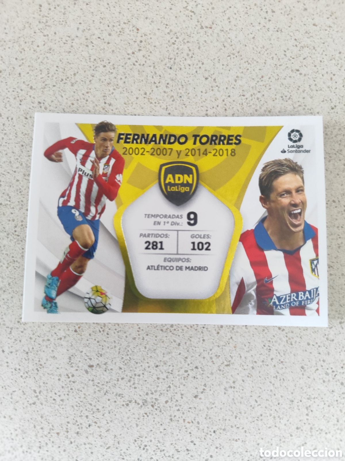 Cromos de f&uacute;tbol: CROMO N&Uacute;MERO 10 ADN LA LIGA FERNANDO TORRES ATL&Eacute;TICO DE MADRID LIGA ESTE 21/22