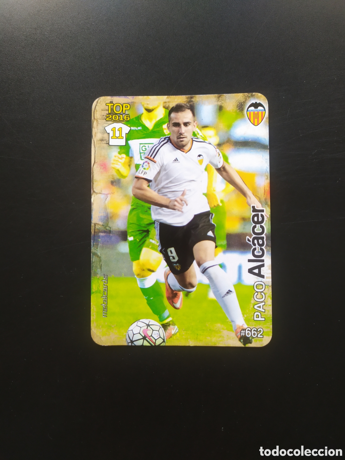 Cromos de f&uacute;tbol: Mundicromo fichas Liga 2015 2016 15 16 Alcacer mate n&deg; 662 Valencia