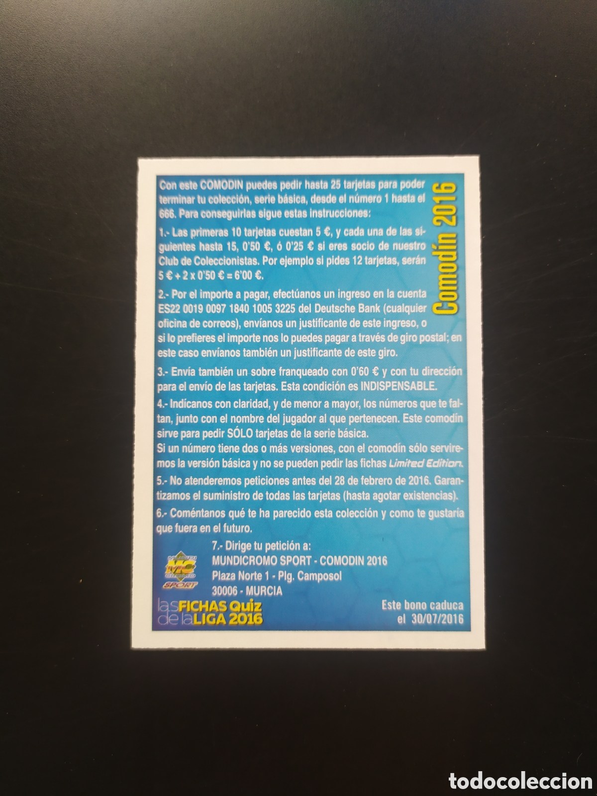 Cromos de f&uacute;tbol: Mundicromo fichas Liga 2015 2016 15 16 comod&iacute;n 2016