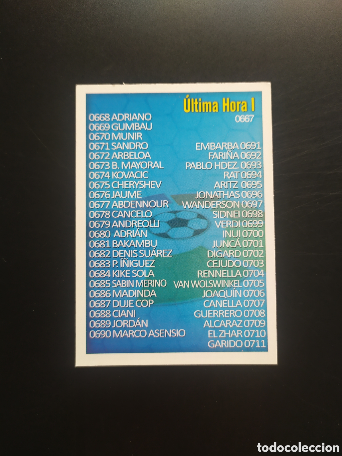 Football Stickers: Mundicromo fichas Liga 2015 2016 15 16 indice &uacute;ltima hora I error n&deg; 667