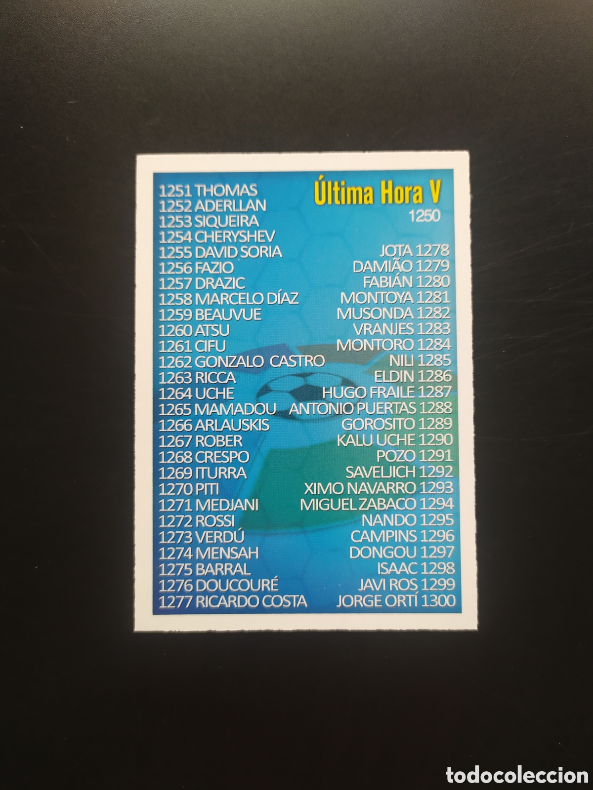 Cromos de F&uacute;tbol: Mundicromo fichas Liga 2015 2016 15 16 indice &uacute;ltima hora V n&deg; 1250