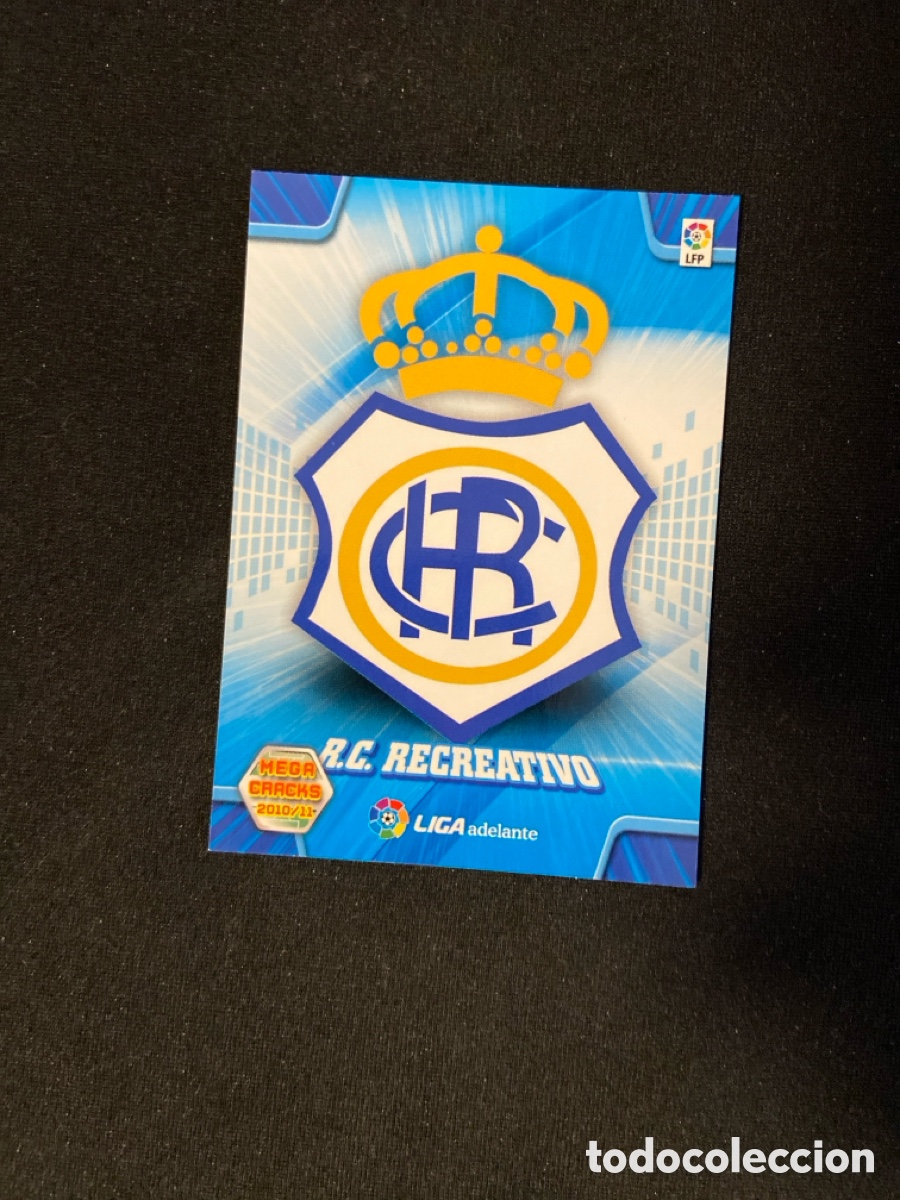 Fu&szlig;ball-Sticker: ESCUDO 423 (RECREATIVO HUELVA) PANINI MEGACRACKS 2010-2011 10 11 CROMO CARTA M-4