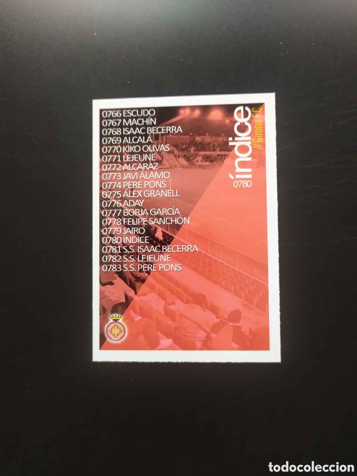 Cromos de f&uacute;tbol: Mundicromo fichas Liga 2015 2016 15 16 &iacute;ndice n&deg; 780 Girona