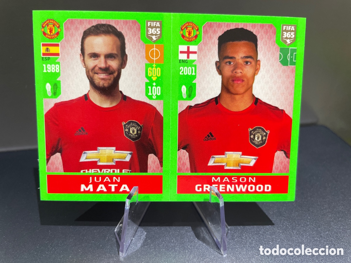 Cromos de f&uacute;tbol: Mata Greenwood 65 65a 65b Panini FIFA 365 2019-20 Manchester United