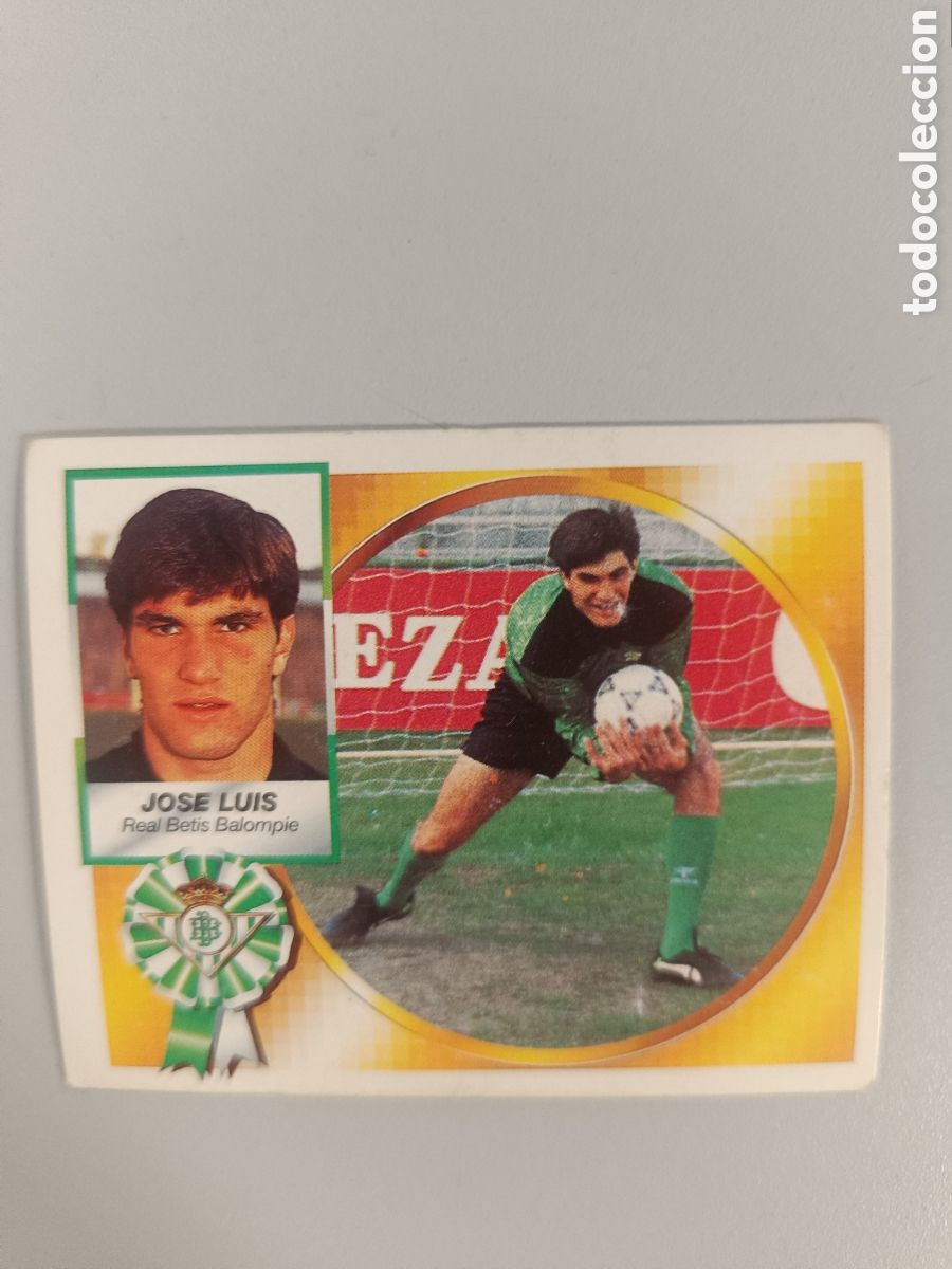 Cromos de F&uacute;tbol: Jos&eacute; Luis. Betis. Ediciones este 94 95. Baja