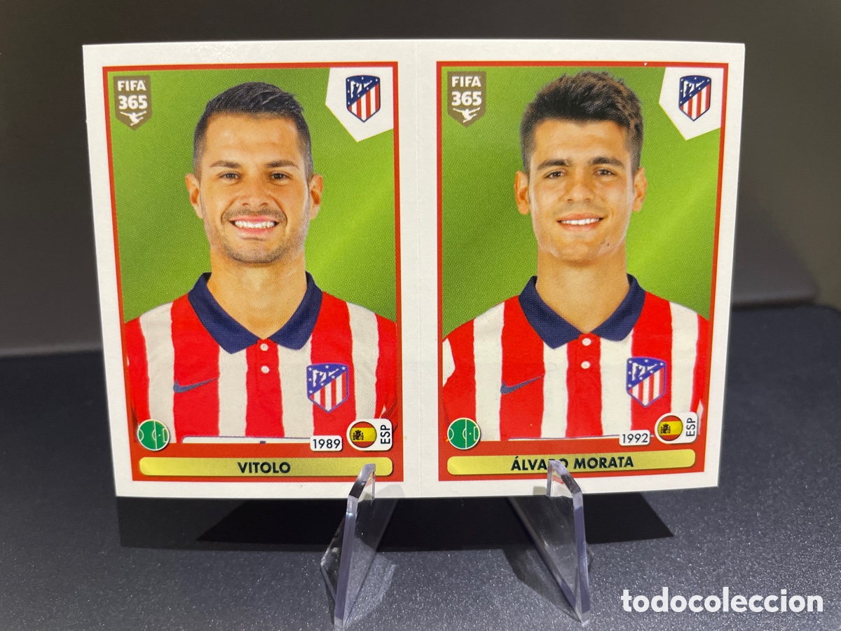 Cromos de f&uacute;tbol: Vitolo Morata 103 Panini FIFA 365 2020-21 Atletico de Madrid 103a 103b