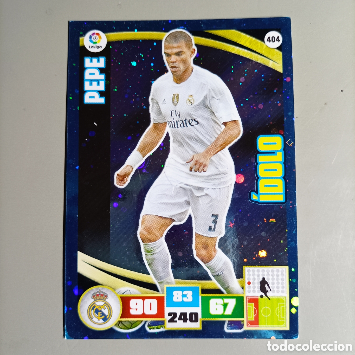 Cromos de F&uacute;tbol: ADRENALYN. LIGA 2015-2016 (REAL MADRID) №404 PEPE / IDOLO