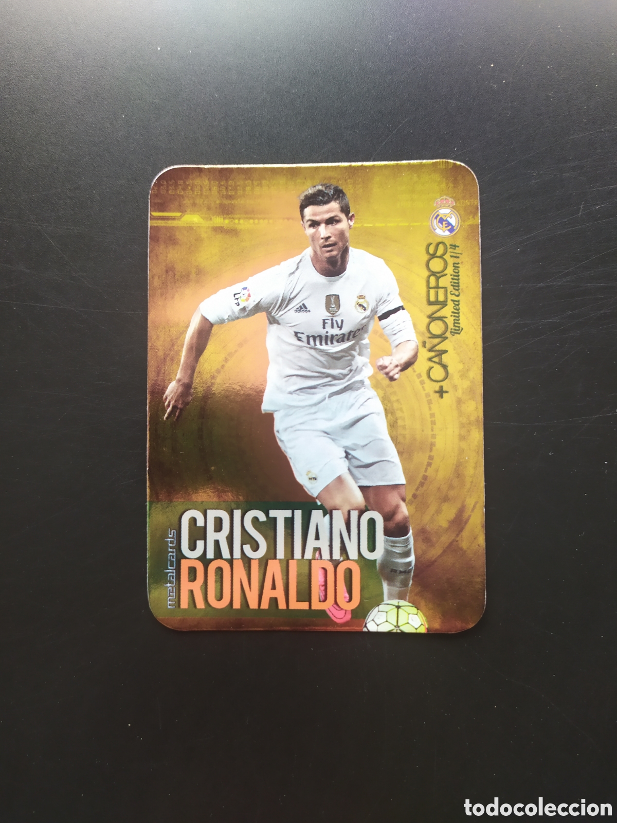 Football Stickers: Mundicromo fichas Liga 2015 2016 15 16 Ronaldo ca&ntilde;oneros metalcards limited edition 1/4 Real Madrid