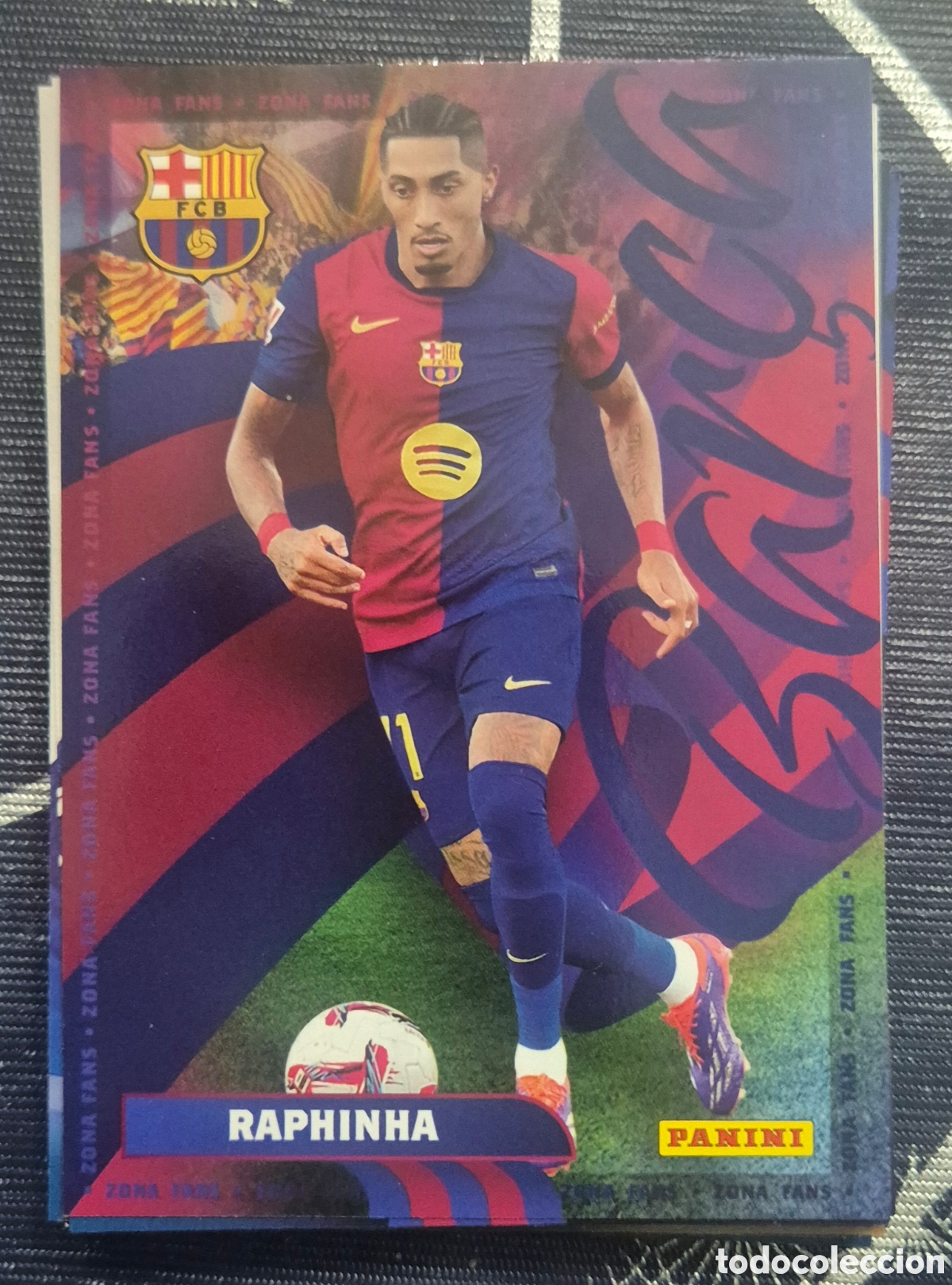 Cromos de F&uacute;tbol: Panini club raphina barcelona fans