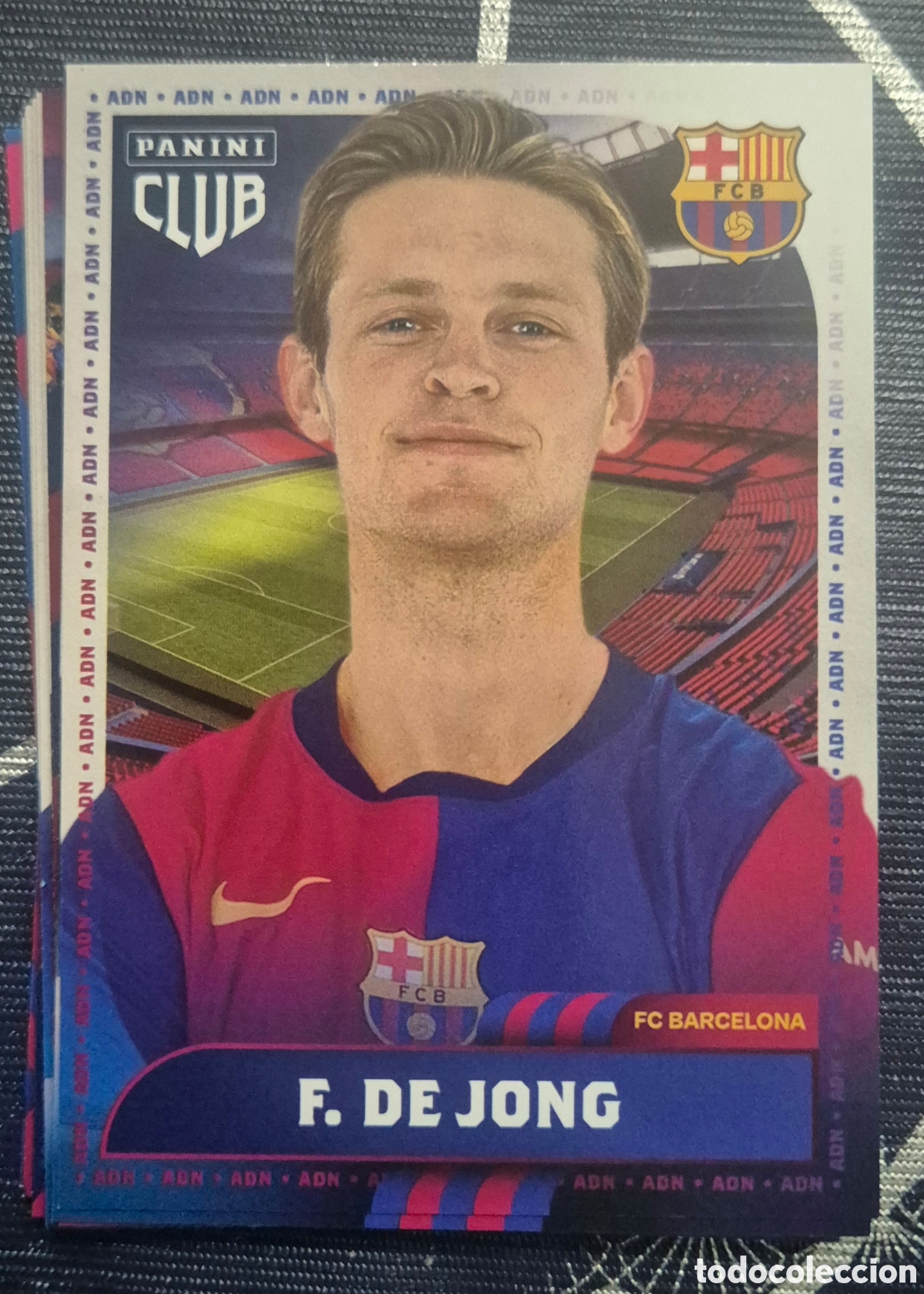 Cromos de f&uacute;tbol: Panini club frenkie de Jong barcelona adn