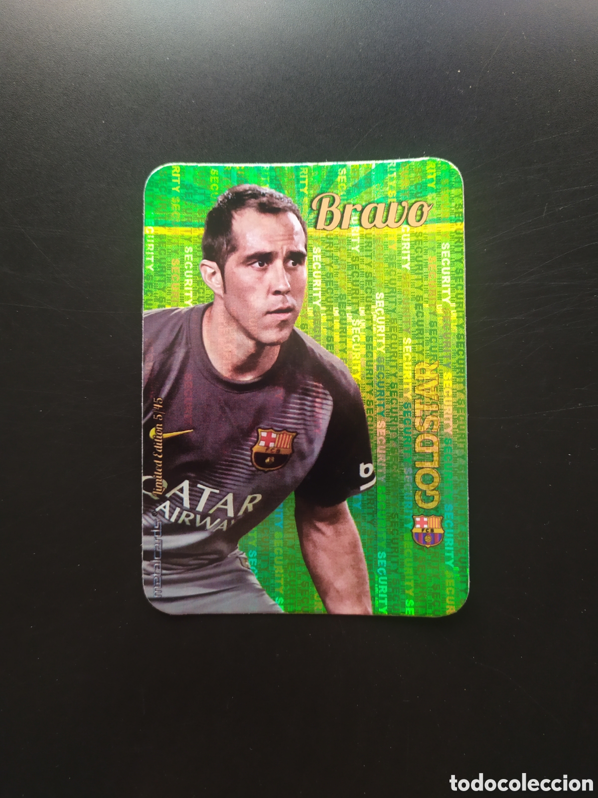 Cromos de f&uacute;tbol: Mundicromo fichas Liga 2015 2016 15 16 Bravo goldstar security limited edition 5/45 Barcelona