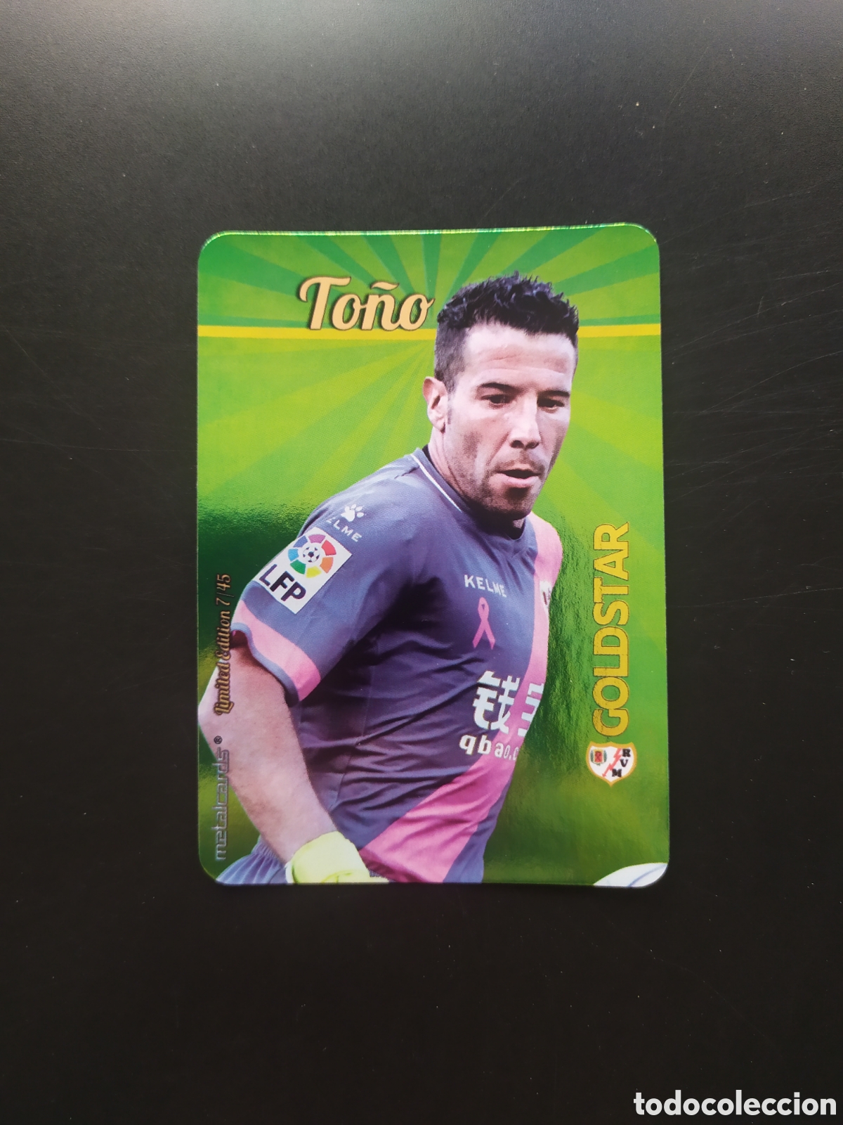 Cromos de Futebol: Mundicromo fichas Liga 2015 2016 15 16 To&ntilde;o goldstar brillo liso limited 7/45 Rayo Vallecano
