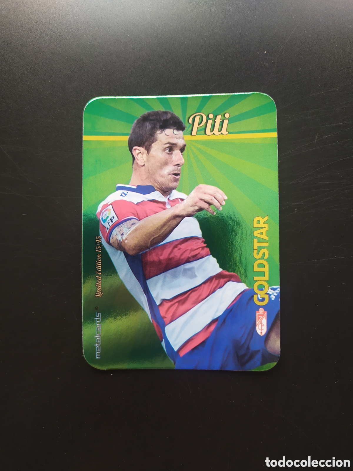 Cromos de f&uacute;tbol: Mundicromo fichas Liga 2015 2016 15 16 Piti goldstar brillo liso limited 15/45 Granada