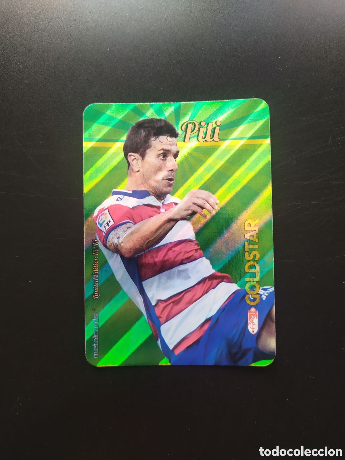 Cromos de Futebol: Mundicromo fichas Liga 2015 2016 15 16 Piti goldstar brillo rayas limited 15/45 Granada