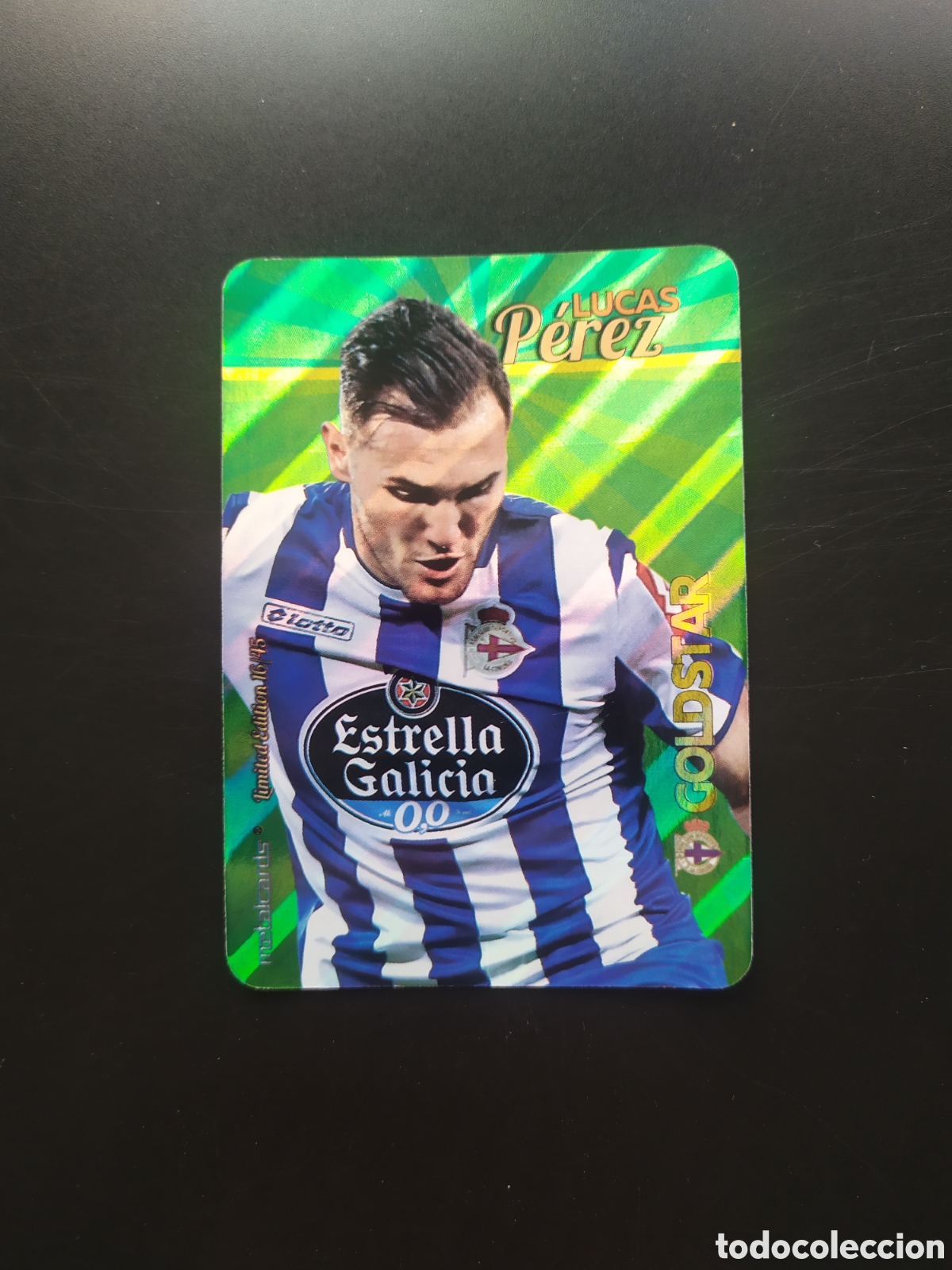 Cromos de f&uacute;tbol: Mundicromo fichas Liga 2015 2016 15 16 Lucas P&eacute;rez goldstar rayas limited 16/45 Deportivo Coru&ntilde;a