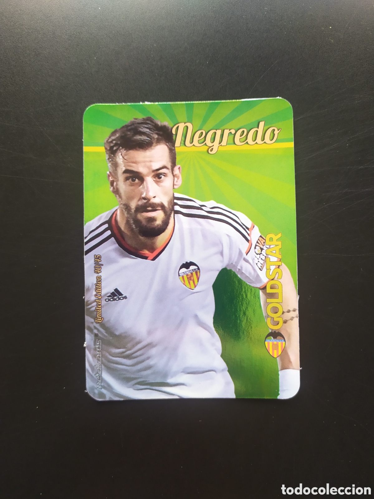 Football Stickers: Mundicromo fichas Liga 2015 2016 15 16 Negredo goldstar brillo liso limited edition 40/45 Valencia