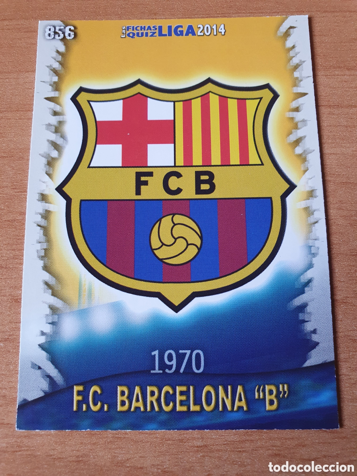 Cromos de f&uacute;tbol: MUNDICROMO 2013 2014 856 BARCELONA B ESCUDO MATE