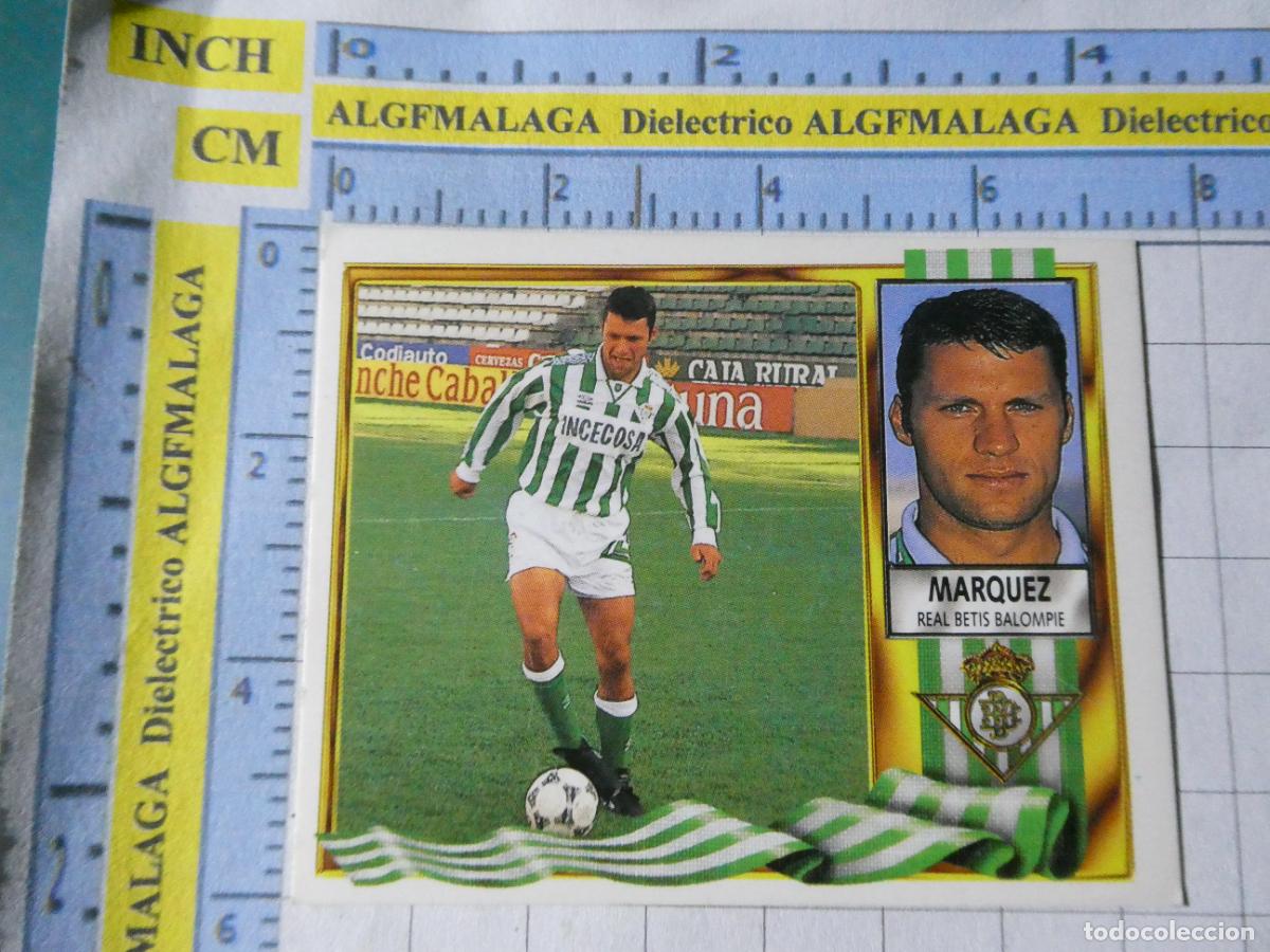 Cromos de F&uacute;tbol: CROMO DE F&Uacute;TBOL LIGA ESTE 1995 1996 95 96. REAL BETIS BALOMPI&Eacute; M&Aacute;RQUEZ