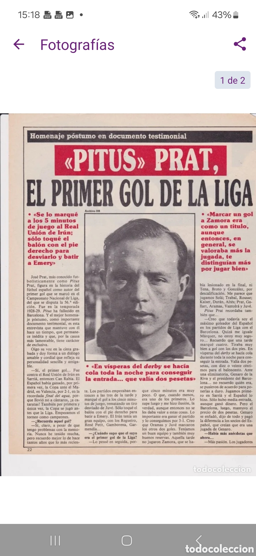 Cromos de f&uacute;tbol: RCD ESPANYOL. PITUS PRAT. - Foto 4