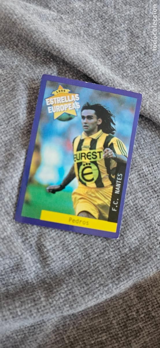 Fu&szlig;ball-Sticker: Pedros 28 nantes estrellas europeas 1996 96 trading card card