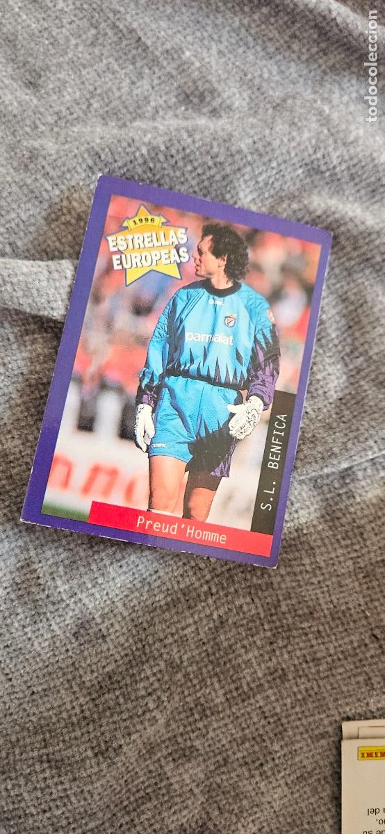 Fu&szlig;ball-Sticker: Preud homme estrellas europeas 1996 96 trading card card