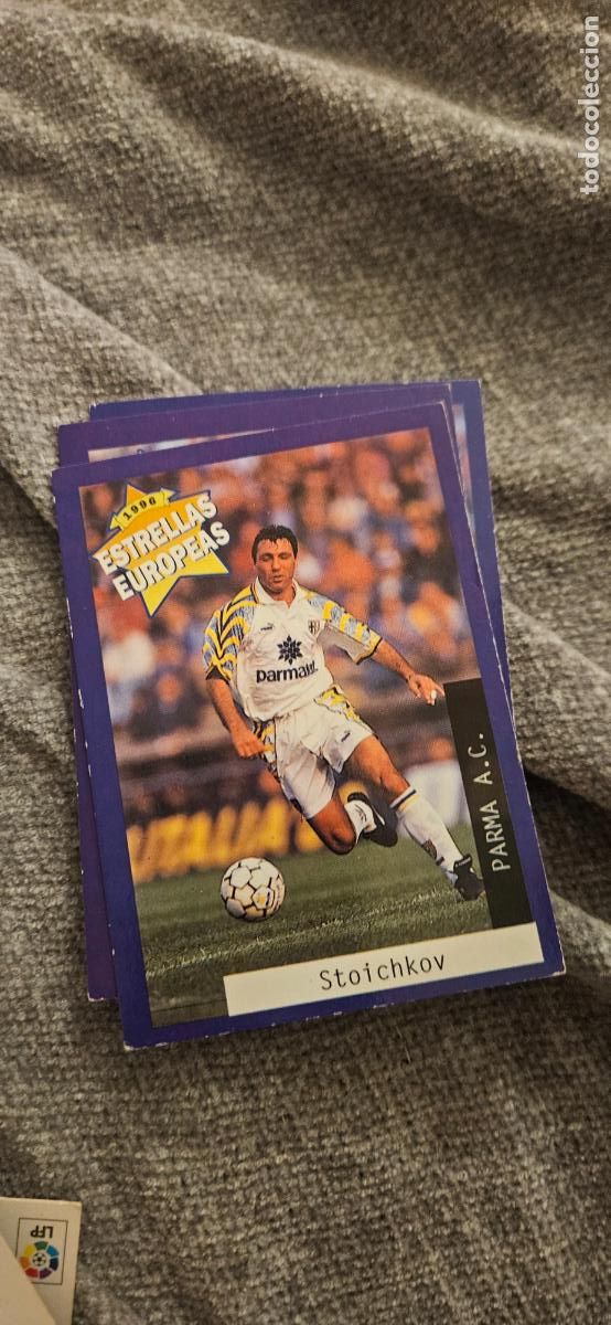 Figurine di Calcio: 87 stoichkov parma estrellas europeas 1996 96 trading card card