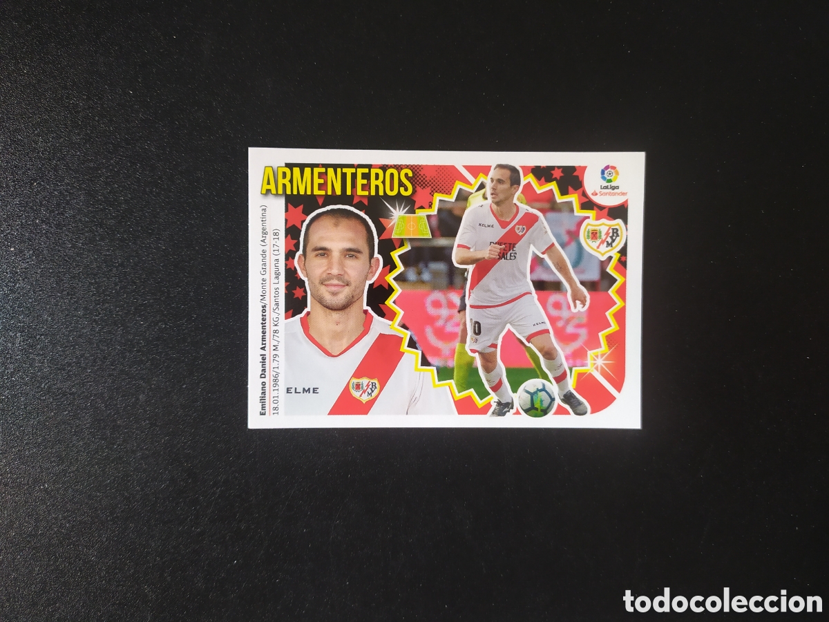 Cromos de F&uacute;tbol: Liga este 2018 2019 18 19 panini Armenteros n&ordm; 13 Rayo Vallecano