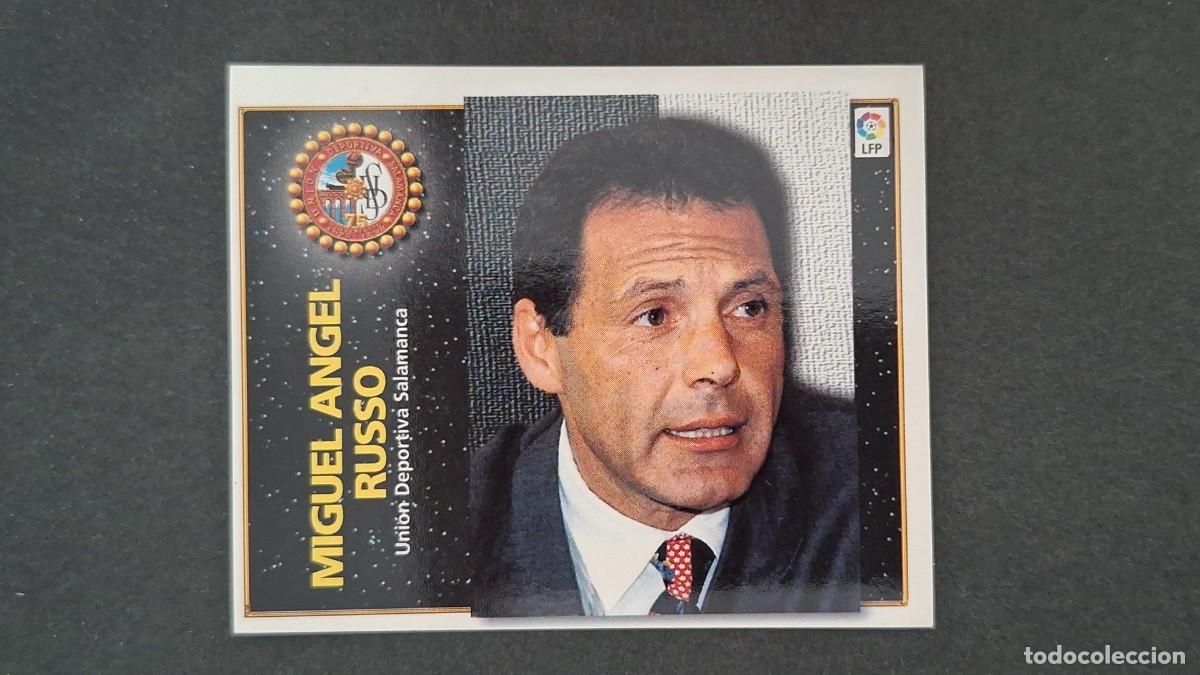 Football Stickers: L2 MIGUEL ANGEL RUSSO ENTRENADOR U. D. SALAMANCA LIGA ESTE 1998/99 98 99 NUNCA PEGADO SIN PEGAR