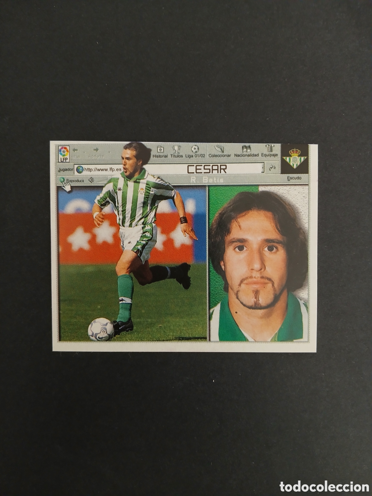 Football Stickers: CESAR BETIS LIGA ESTE 2001/02 01 02 NUNCA PEGADO SIN PEGAR