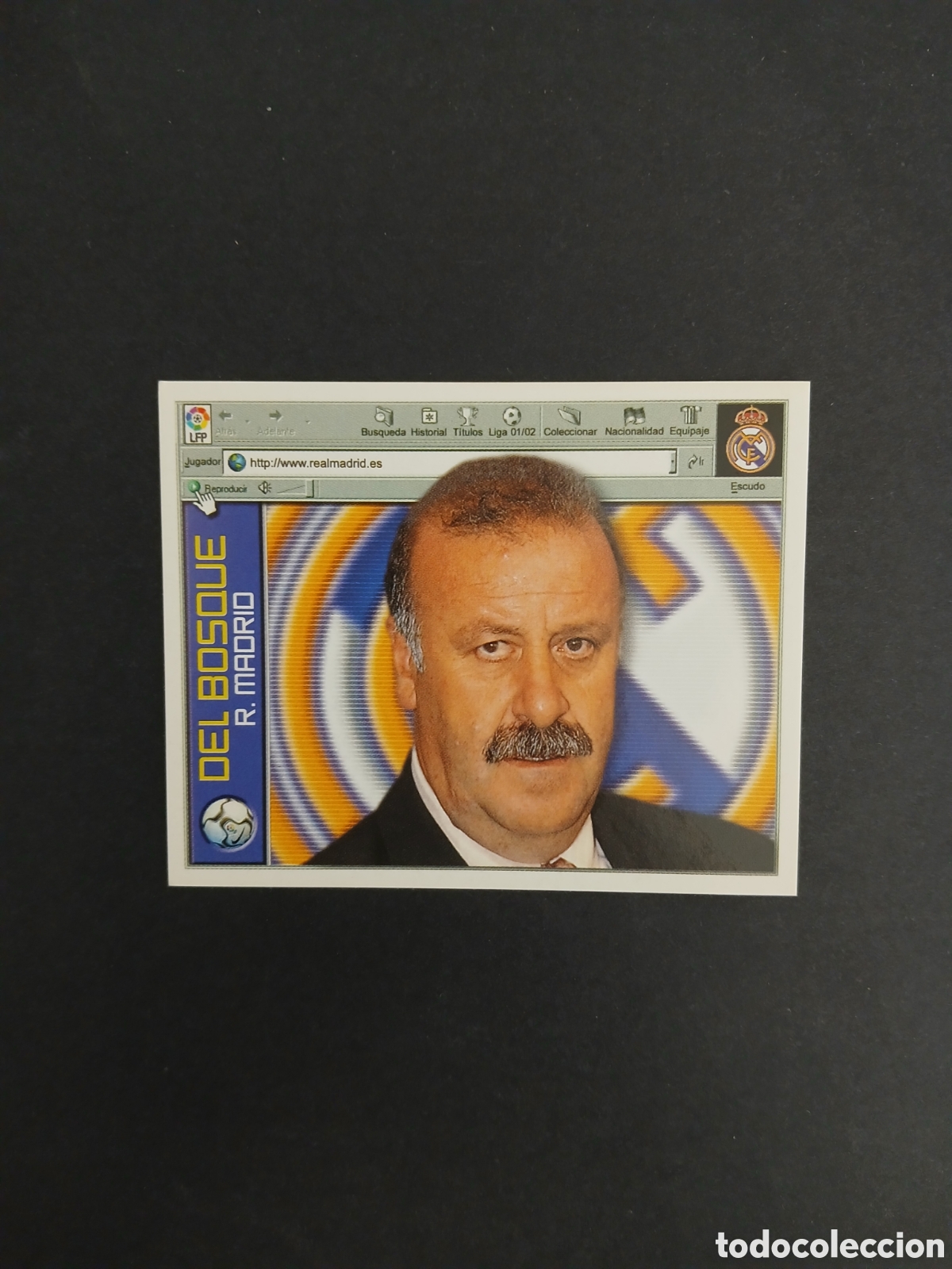 Football Stickers: DEL BOSQUE ENTRENADOR REAL MADRID LIGA ESTE 2001/02 01 02 NUNCA PEGADO SIN PEGAR