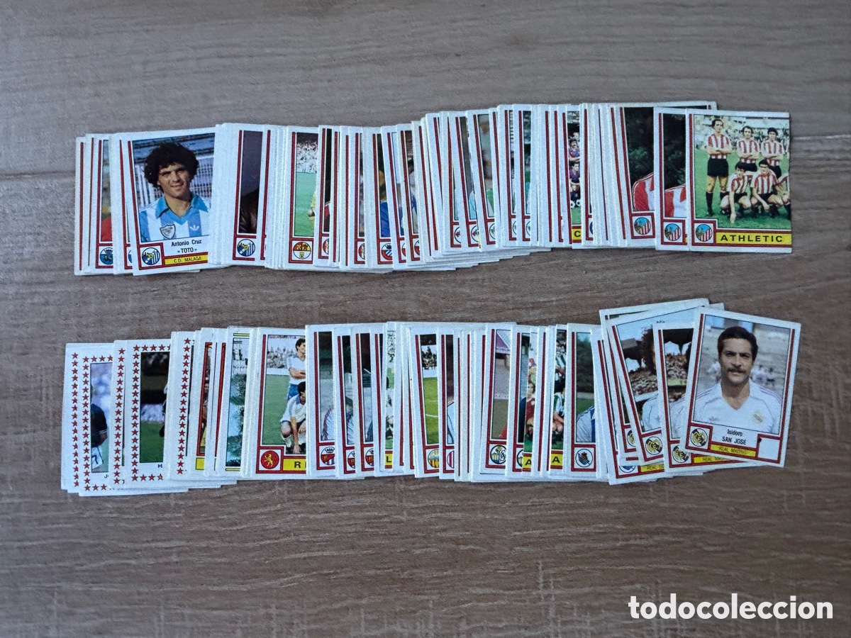 Cromos de F&uacute;tbol: PANINI PANRICO LIGA F&Uacute;TBOL 83 LOTE DE 227 CROMOS SIN PEGAR DIFERENTES NUNCA PEGADOS