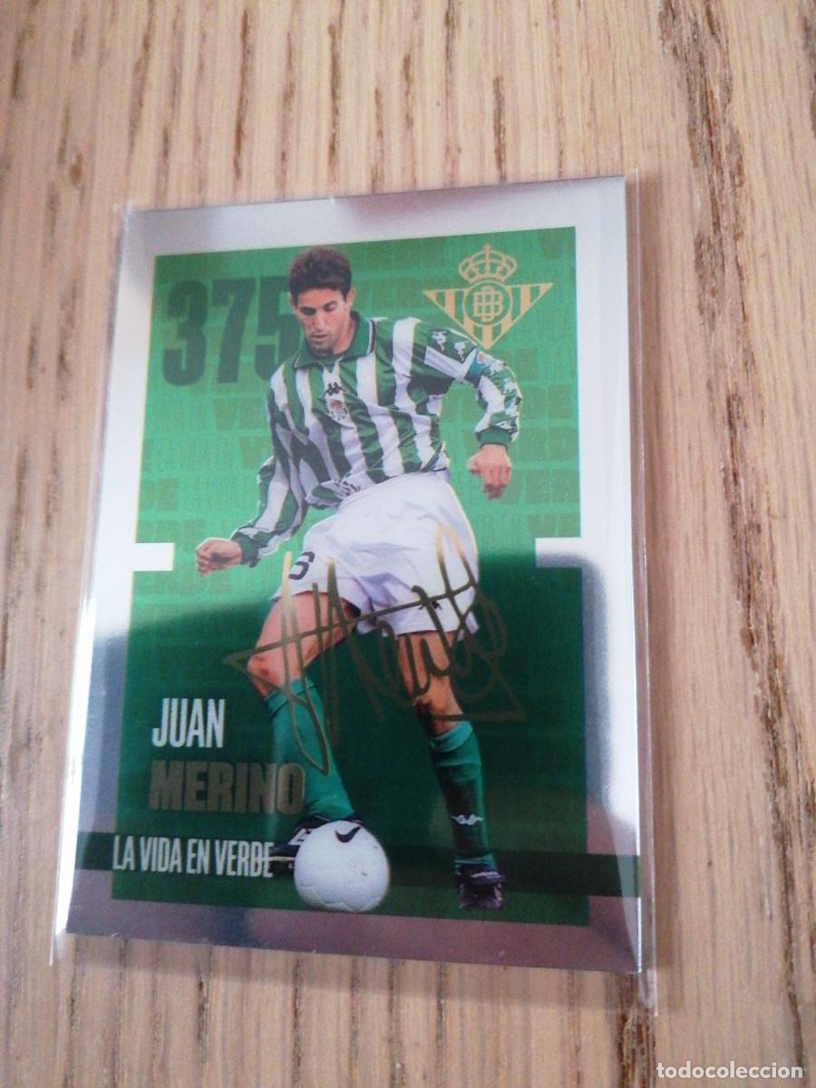Cromos de f&uacute;tbol: Real betis la vida en verde limited metalcard 46 Merino