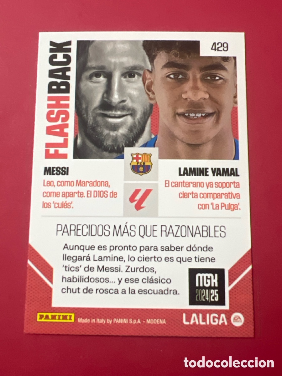 Lamine Yamal Flashback – Megacracks 2024-2025 – Panini – FC Barcelona – Lionel Messi